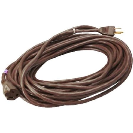 Virtual SJTW Extension Cord, 16 AWG, Outdoor, 16/3, 1 Outlets, Brown, Vinyl, 40 ft VI135482